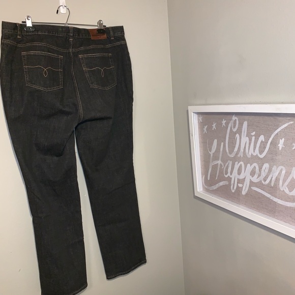 Ralph Lauren Embroidered Black Whitewash Jeans - Picture 2 of 7